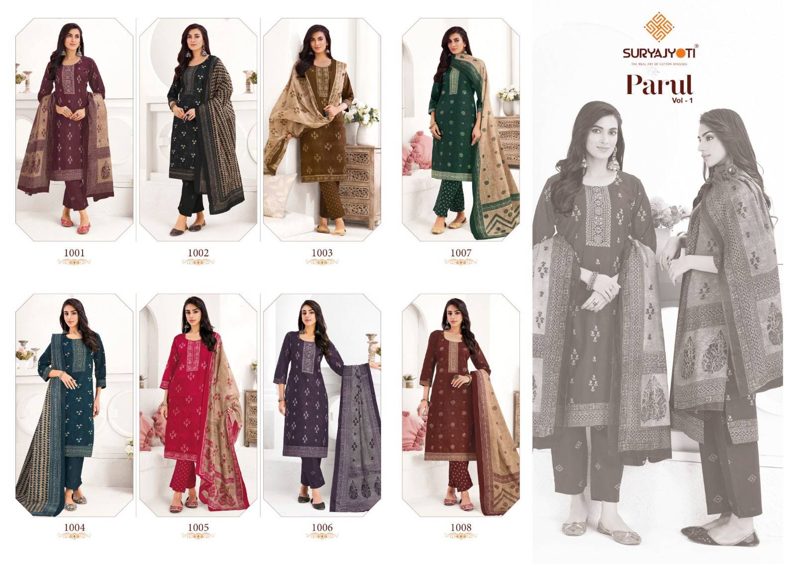 Suryajyoti Parul Vol 1 Wholesale Indian kurtis market in Kolkata